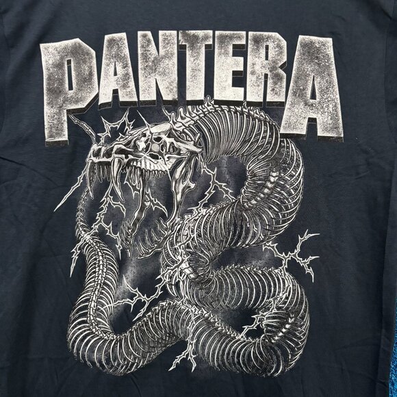 Pantera Electrified Skeletal Snake Thrash Metal Band Tee L - Picture 2 of 4